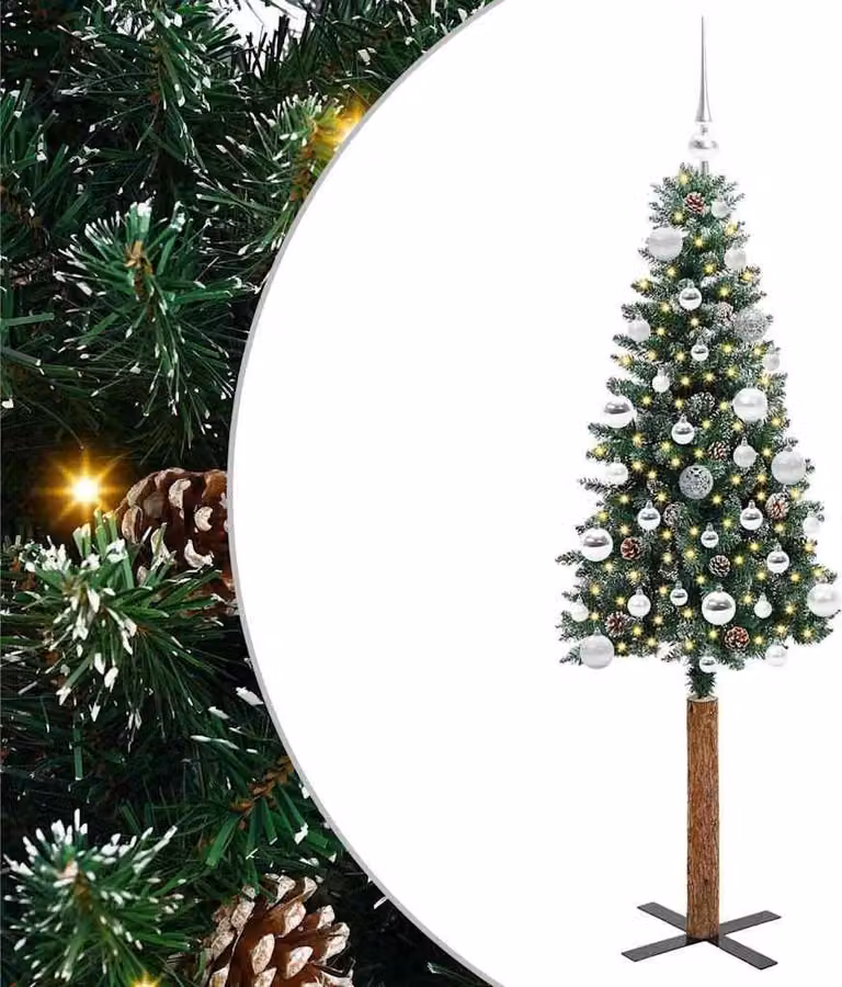 Albero di Natale snodato con 150 LED con supporto Verde 150 cm