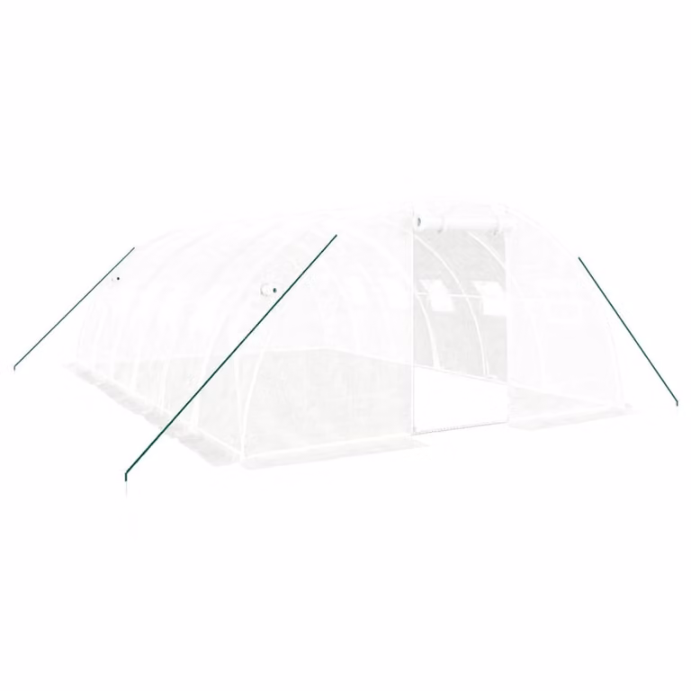Serra con Telaio in Acciaio Bianco 24 m² 6x4x2 m