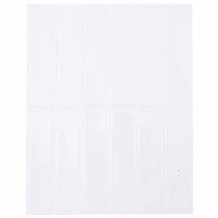 Set di 20 piastrelle rettangolari lucide vidaXL per parete, colore bianco, L: 29 cm, P: 23 cm, H: 0,08 cm