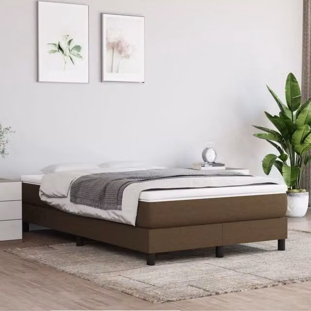 Materasso Ibrido vidaXL con Molle Insacchettate, Rigidità Media H3, Marrone e Bianco, L: 120 cm, P: 200 cm, H: 20 cm