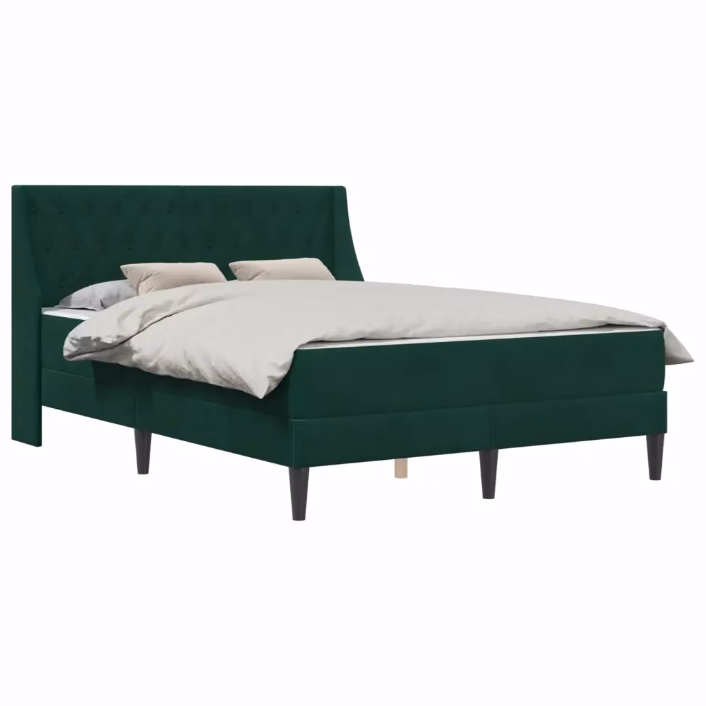 Letto moderno con materasso in velluto verde vidaXL L/P/H: 202 x 144 x 140 cm – 2