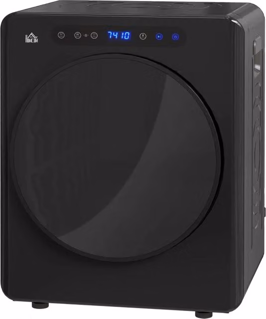 Asciugatrice, 6 programmi, 40-60¡æ, capacit¨¤ 4 kg, compatta, comandi touch, nera
