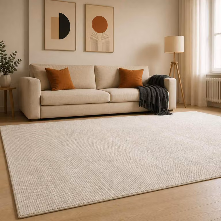 Tappeto vidaXL beige in poliestere lavabile L: 300 cm x P: 400 cm