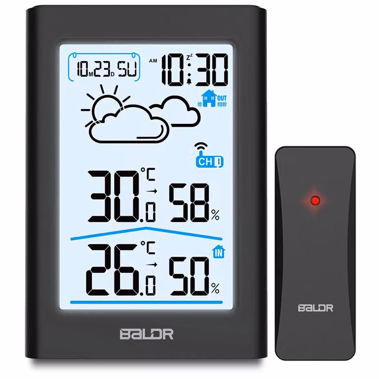 Stazione meteo con display BD-911 nero