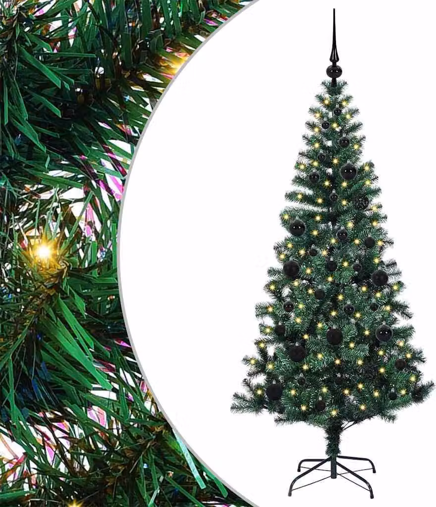 Albero di Natale artificiale con luci integrate Verde 150 cm