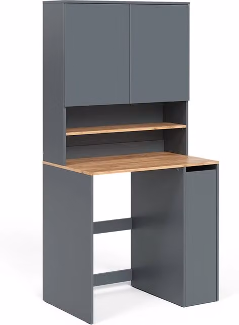 Mobile lavatrice Viktor Antracite/Rovere dorato 93.6 x 88.2 cm 2 parti con ripiano Vicco
