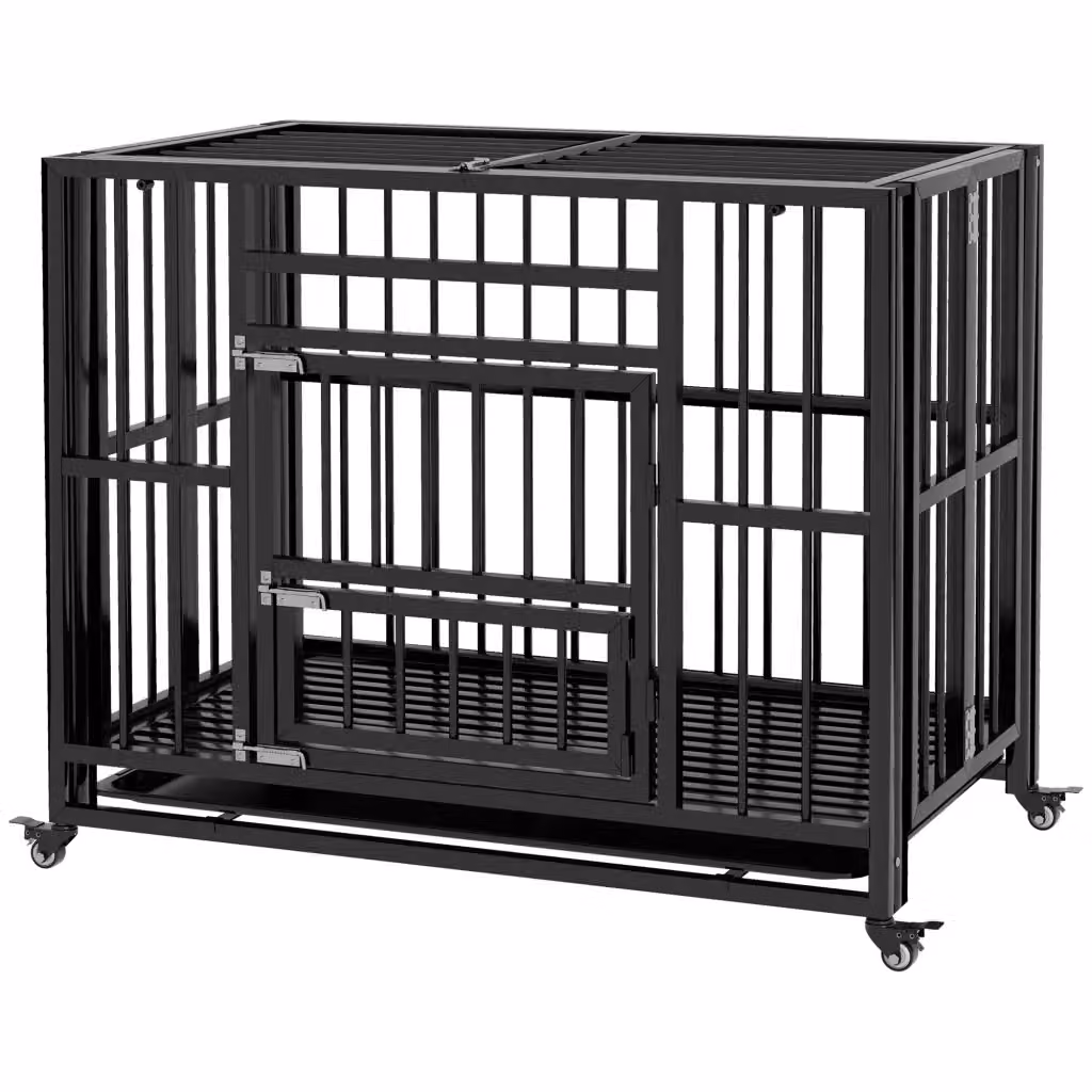 Gabbia per cani Minimal in metallo nero L: 94 cm, P: 58 cm, H: 78 cm – 2