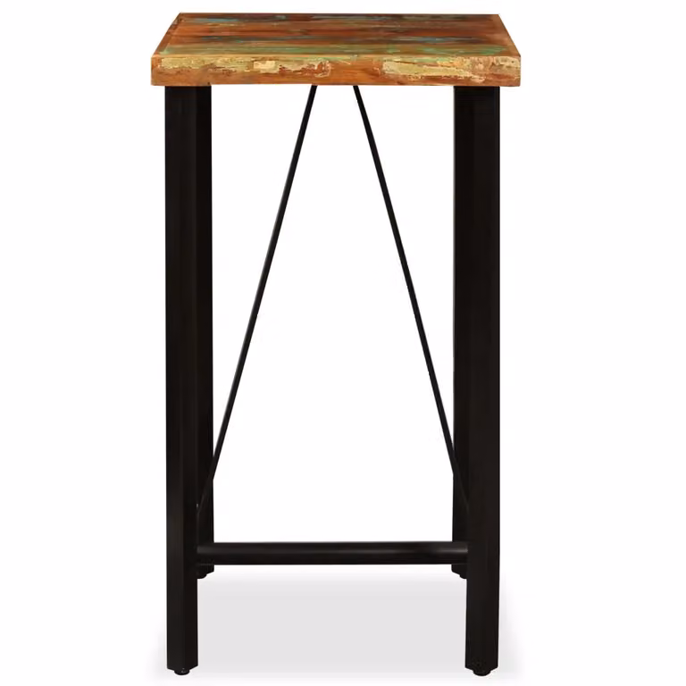 Set da pranzo vidaXL composto da tavolo rettangolare e 3 sedie in legno multicolore stile industrial