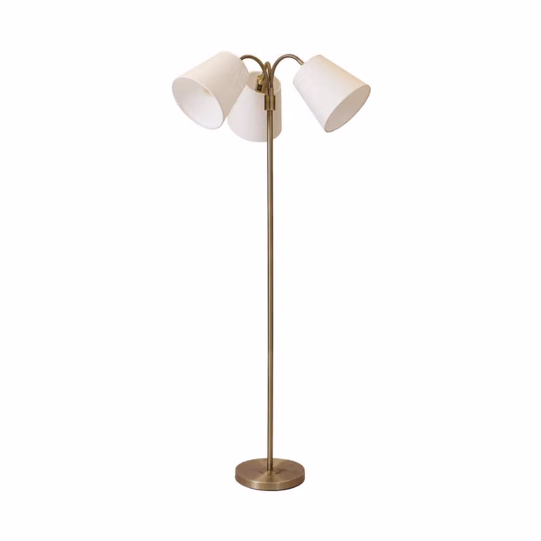 PR Home Lampada da terra Amy, Ottone / Oro, Soggiorno / Sala da pranzo, Metallo, Scandinavo, Lampada da terra