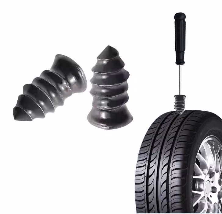 INF Kit di riparazione pneumatici per auto, moto, e-bike (20 tasselli, 1 strumento)