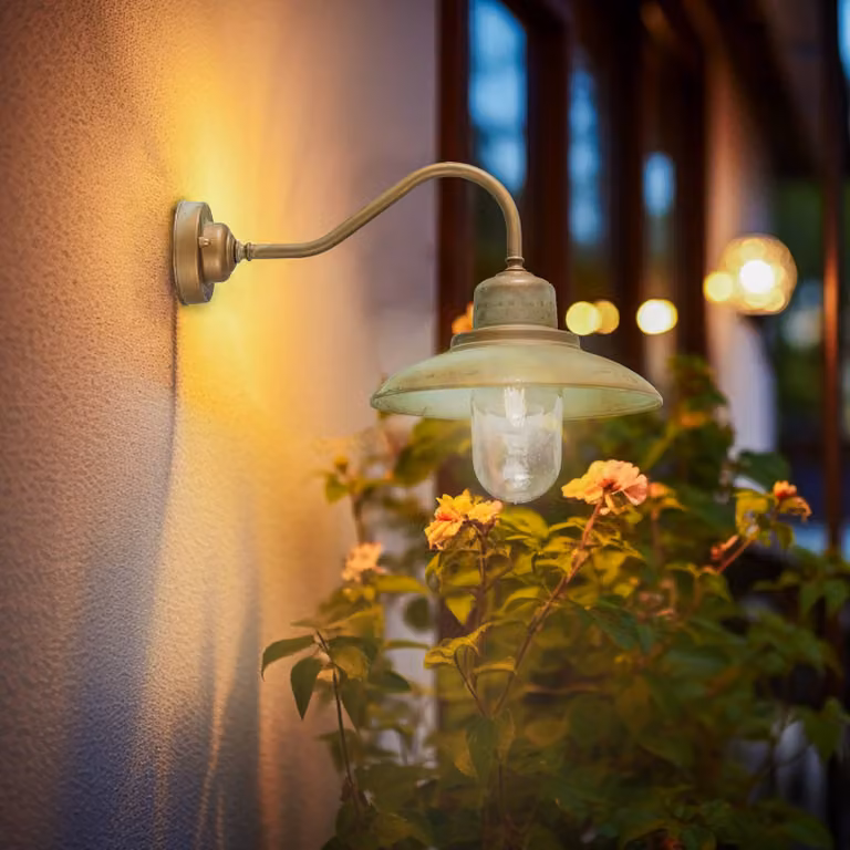 Moretti Luce Applique da esterni Patio, ottone-rame anticato Patio, Bronzo / Ottone antico, Ottone, Marittimo
