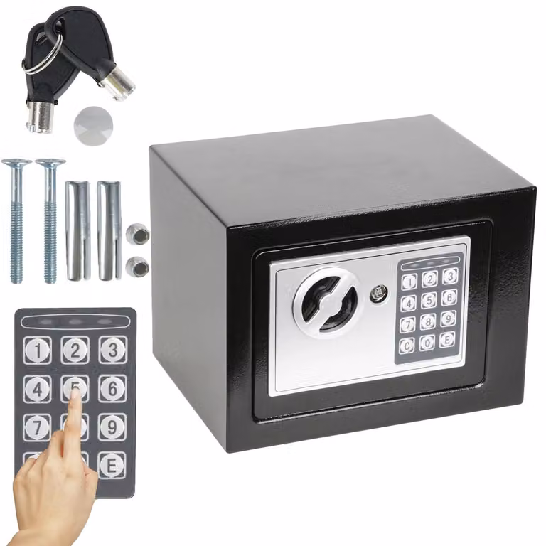 Cassaforte sicura, modello Dual-Lock, predisposta per il montaggio a parete, cassaforte elettronica digitale (PFE)