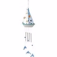Decorazioni in legno da appendere a forma di barca a vela, piccoli modellini in legno da appendere, decorazioni per barche a vela, piccoli ornamenti da appendere