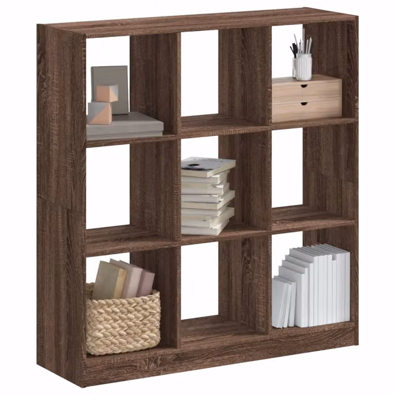 Libreria moderna vidaXL in legno Rovere Marrone, L: 102 cm, P: 32 cm, H: 108 cm
