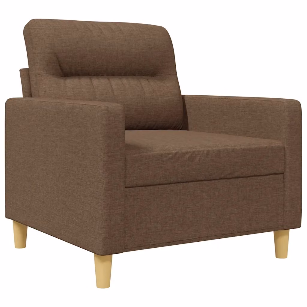 Poltrona relax moderna in tessuto marrone con struttura in metallo e braccioli per soggiorno – 2