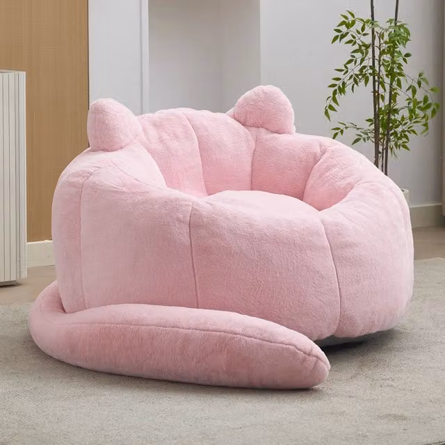 Divano a forma di loto in peluche rosa REDOM per soggiorno e camera da letto