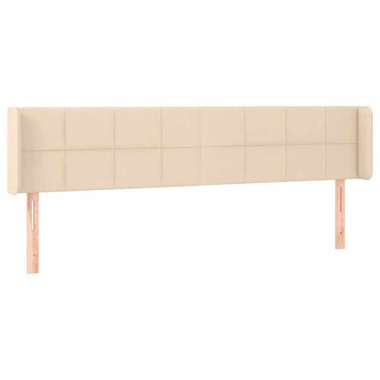 Testiera ad Orecchio Crema 163x16x78/88 cm in Tessuto