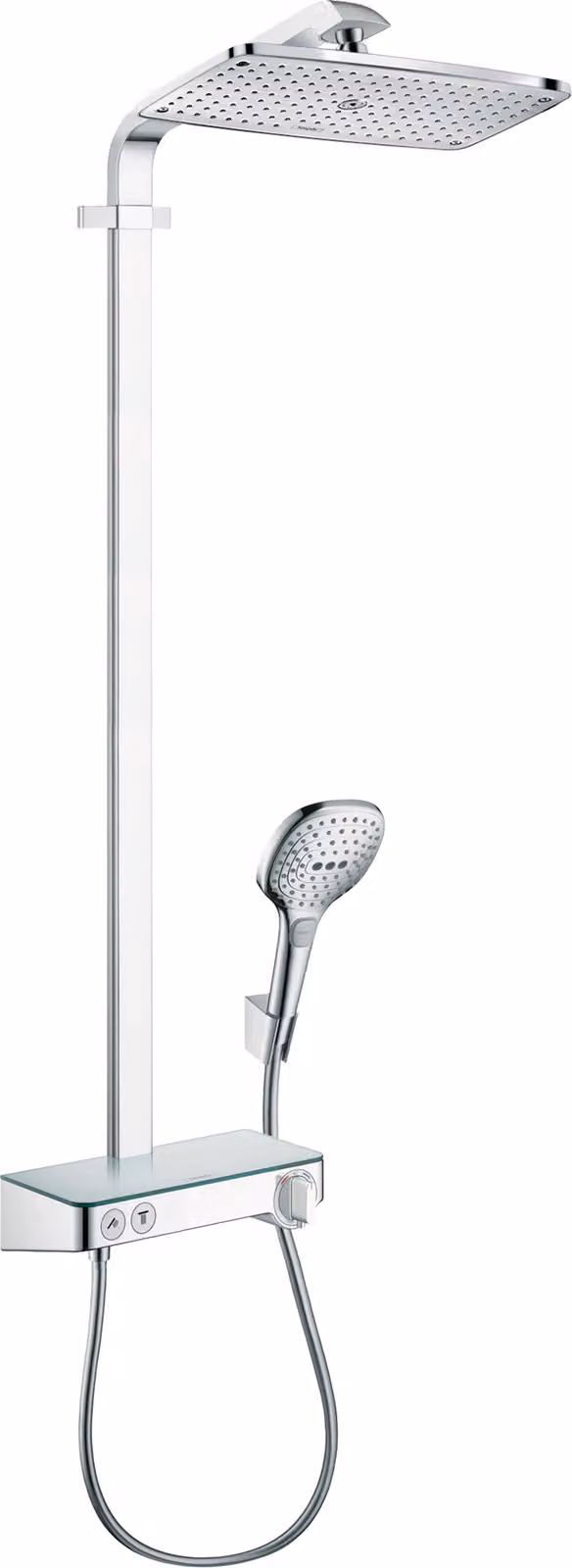 Hansgrohe Showerpipe Raindance Select Chrom con piatto doccia KB Raindance E 360 ST