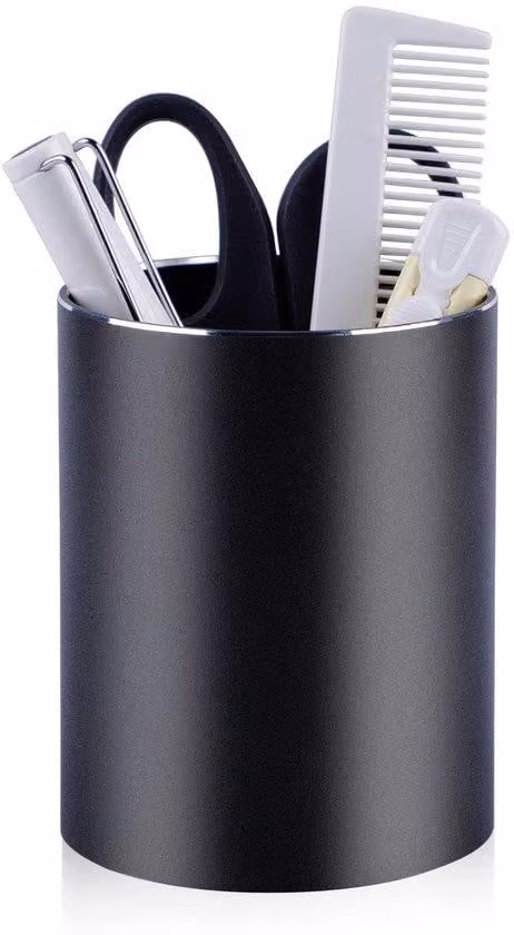 Organizzatore da scrivania - Resistente ed elegante - Colore: nero - Ideale per l'ufficio e la casa - Adatto per penne e pennelli da trucco