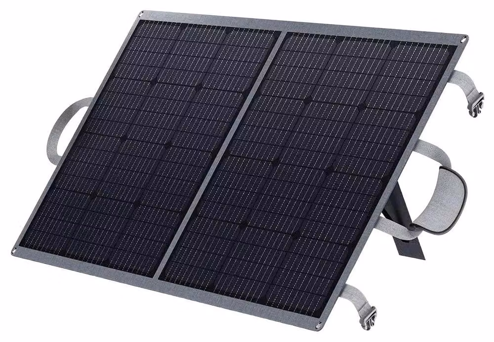 Pannello solare pieghevole - Caricabatterie solare portatile - Celle solari - Pannello per uso esterno - Potenza: 100W - Efficienza: 22%