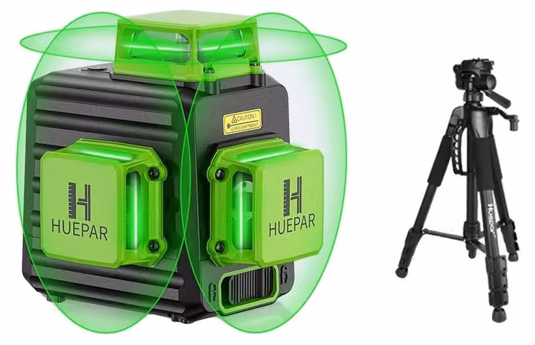 Livella laser Huepar, 12 linee, precisione elevata, autonivelante a 360°, modello SET-3