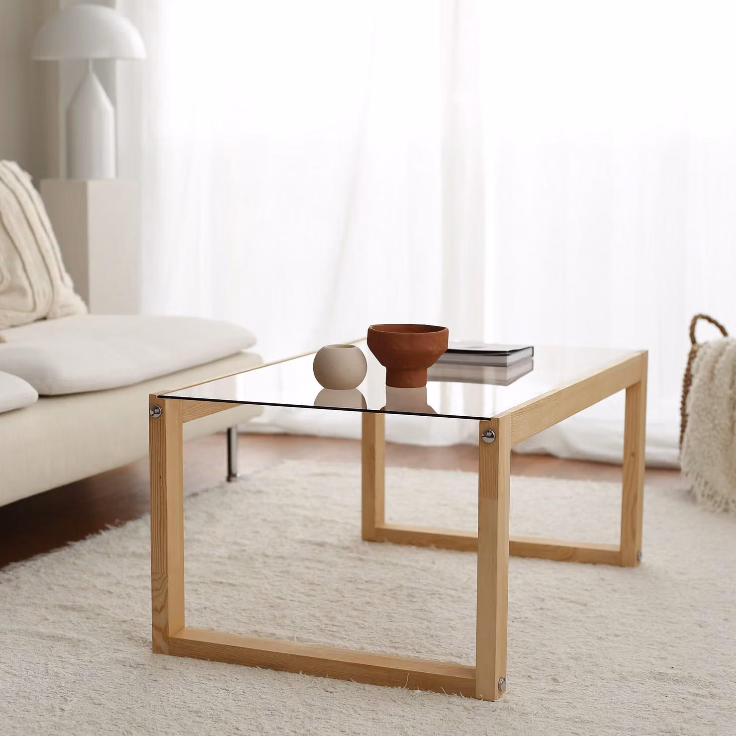 Skye Decor, Via - Natural, tavolini, naturale, legno, 85 x 40 x 55 cm