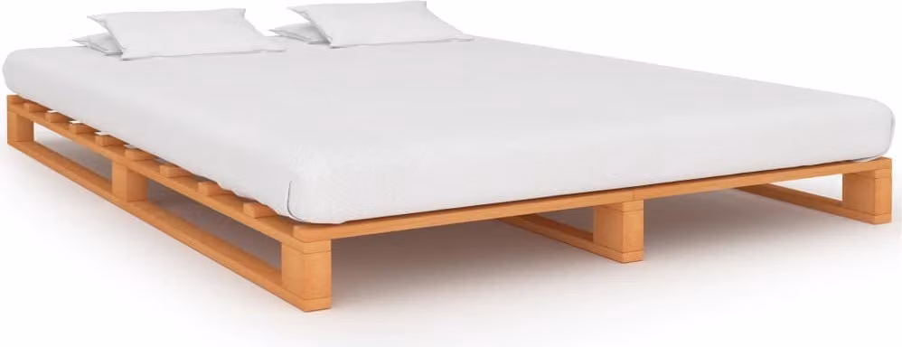 The Living Store Letto in pallet in pino marrone 140x200 cm