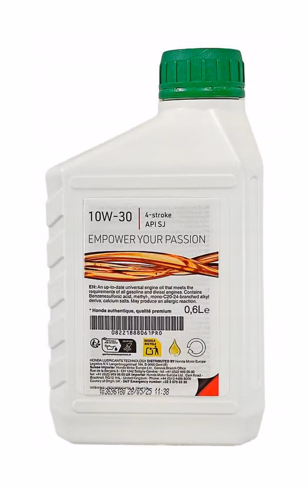 0,6 l di olio motore HONDA 10W30 per tosaerba HRX HR HRB HRG IZY HT HRA HRN HRD HRE HF