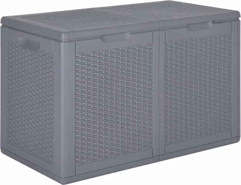 Contenitore da Giardino Grigio in Rattan PP 180 L