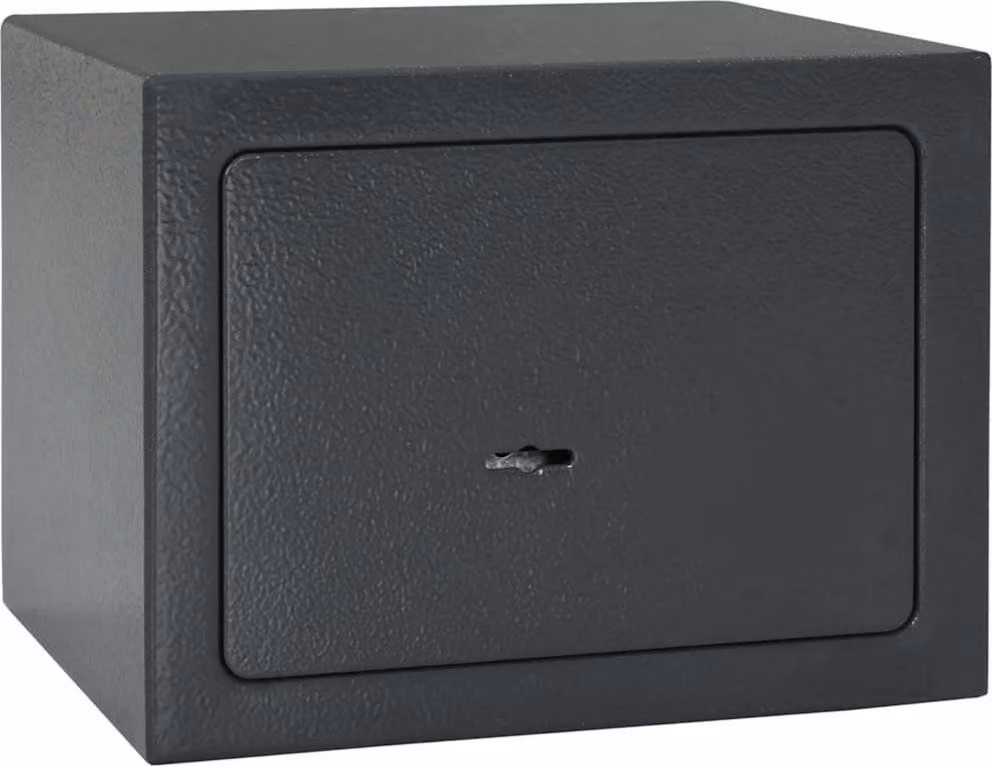 Cassaforte con blocco Grigio scuro 23 x 17 x 17 cm Acciaio