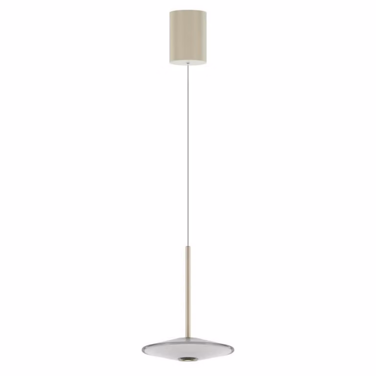 LOOM DESIGN lampada LED a sospensione Solene, bianca, vetro, Ø 20 cm, dimmerabile, Bianco / Opale, Soggiorno / Sala da pranzo, Vetro, Moderno