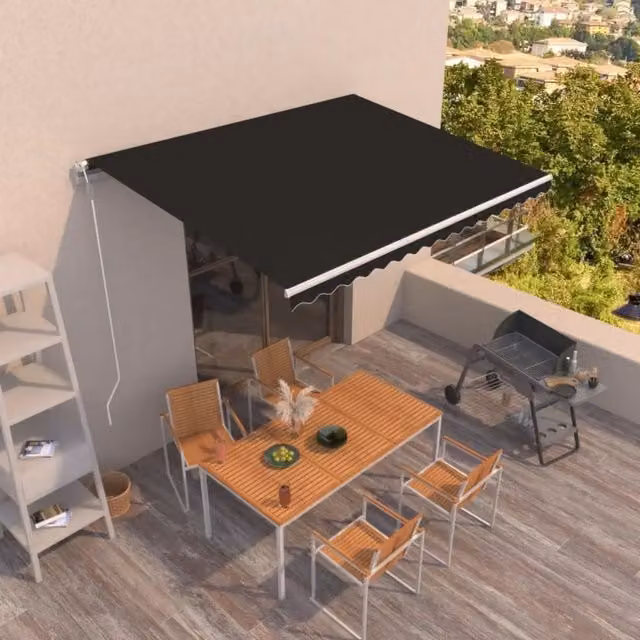 Tenda da Sole Retrattile Automatica 450x350 cm Antracite 3069009