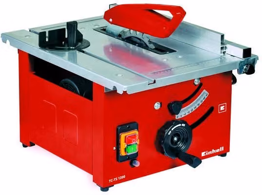 Sega circolare con banchetto Einhell TC-CS 1200 rossa con base in metallo