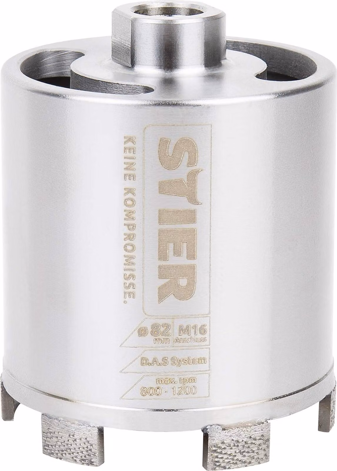STIER Premium Diamant Fresa per prese elettriche DAS Sistema di aspirazione della polvere, punta a , diametro: 82 mm, profondità di foratura: 70 mm, M16, fresa per prese elettriche, punta a per prese elettriche, punta a