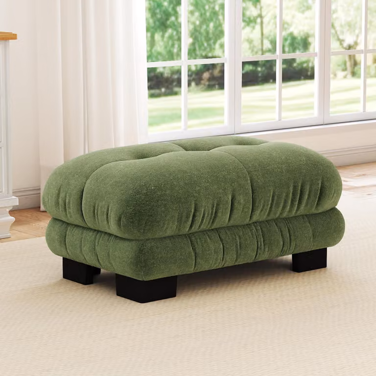 Divano Paris, imbottito, versatile, confortevole, dal design moderno (verde)