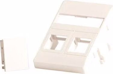Lanview 2x placca a muro keystone per presa Clicline 50x75 mm bianco, LVN127866