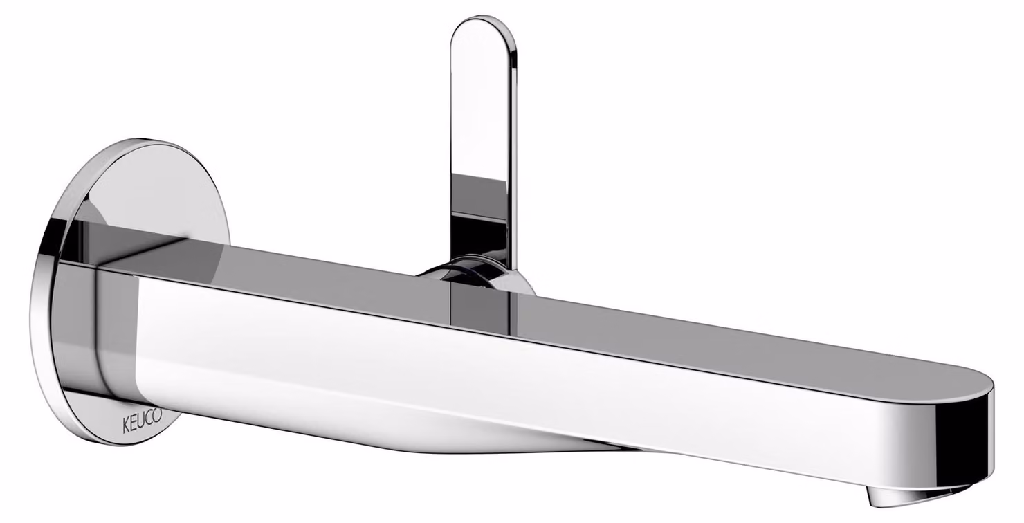 KEUCO IXMO Flat Mitigeur monocommandé encastré pour lavabo, 225mm, rosace ronde, 59516011301, 59516011301