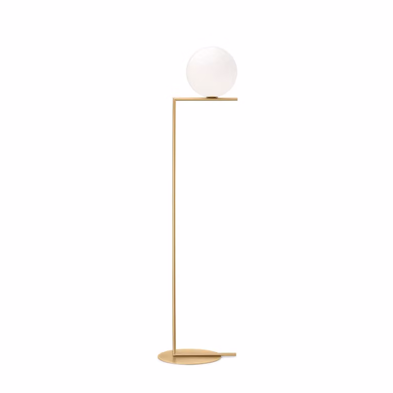 Flos - IC Lights F2 - Lampada da terra - Ottone