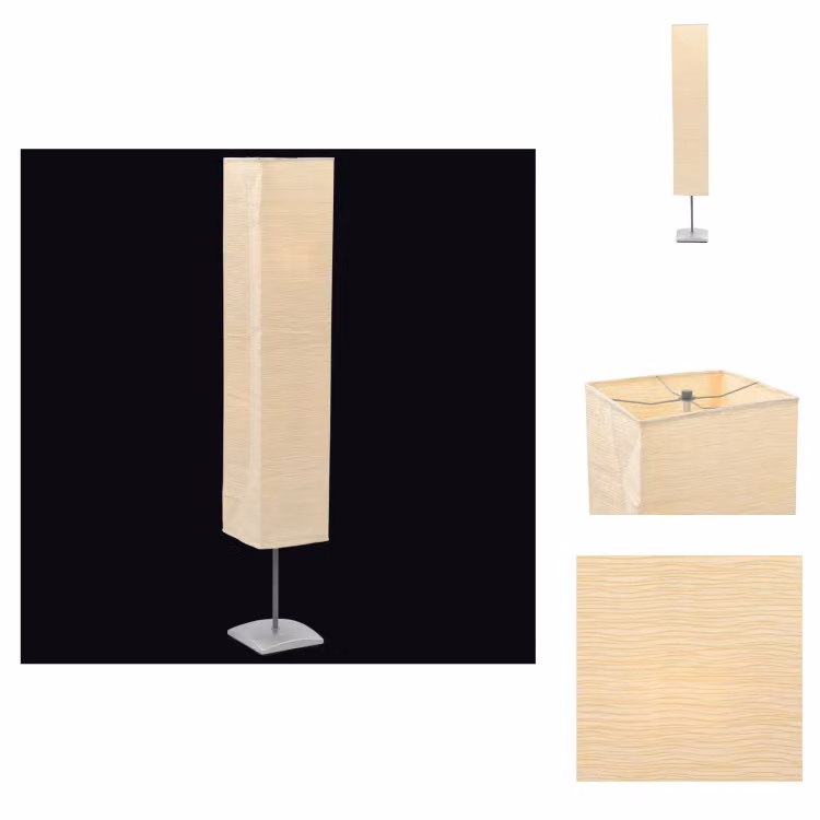 vidaXL Lampada da terra con supporto in acciaio 135 cm Beige - Lampade