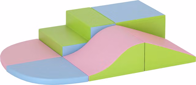 Set di 6 moduli per percorso di motricità HOMCOM in schiuma EPE multicolore per bambini in età prescolare – 1