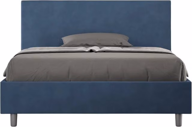 Letto Matrimoniale 160x200 cm Senza Rete Adele Blu