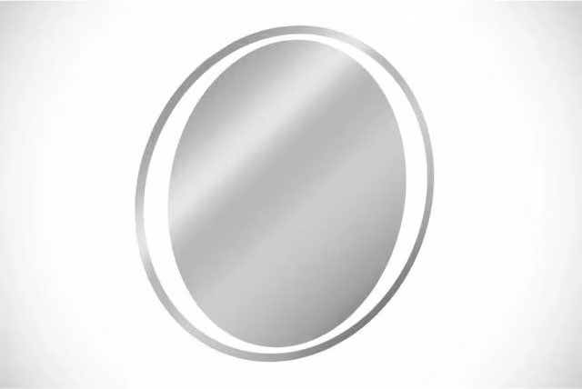Specchio bagno LED rotondo 80 cm illuminazione posteriore bianca design