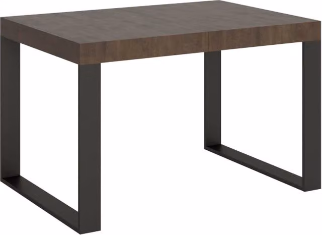 Tavolo allungabile moderno Bs Com in noce e antracite L/P/H: 130 x 90 x 77 cm (estendibile fino a 234 cm) – 1