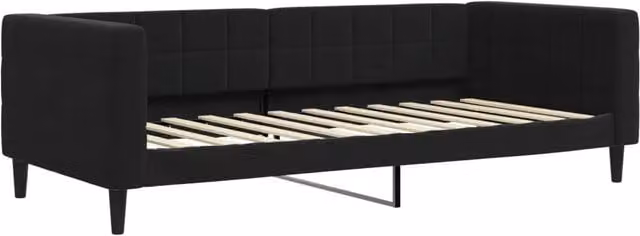 Letto singolo | Letto per adulti | Letto da Giorno Nero 90x200 cm in Velluto