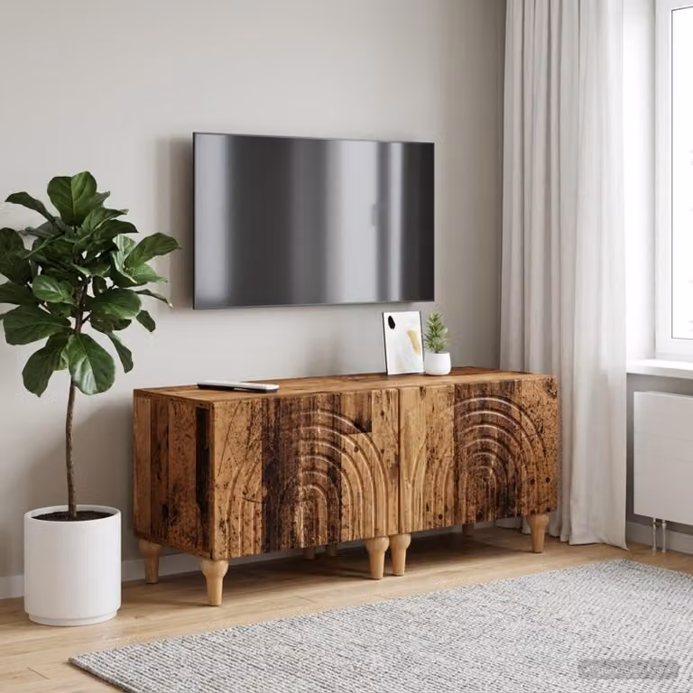Mobile TV vidaXL ALKMAAR in legno marrone con scomparti multimediali e design moderno