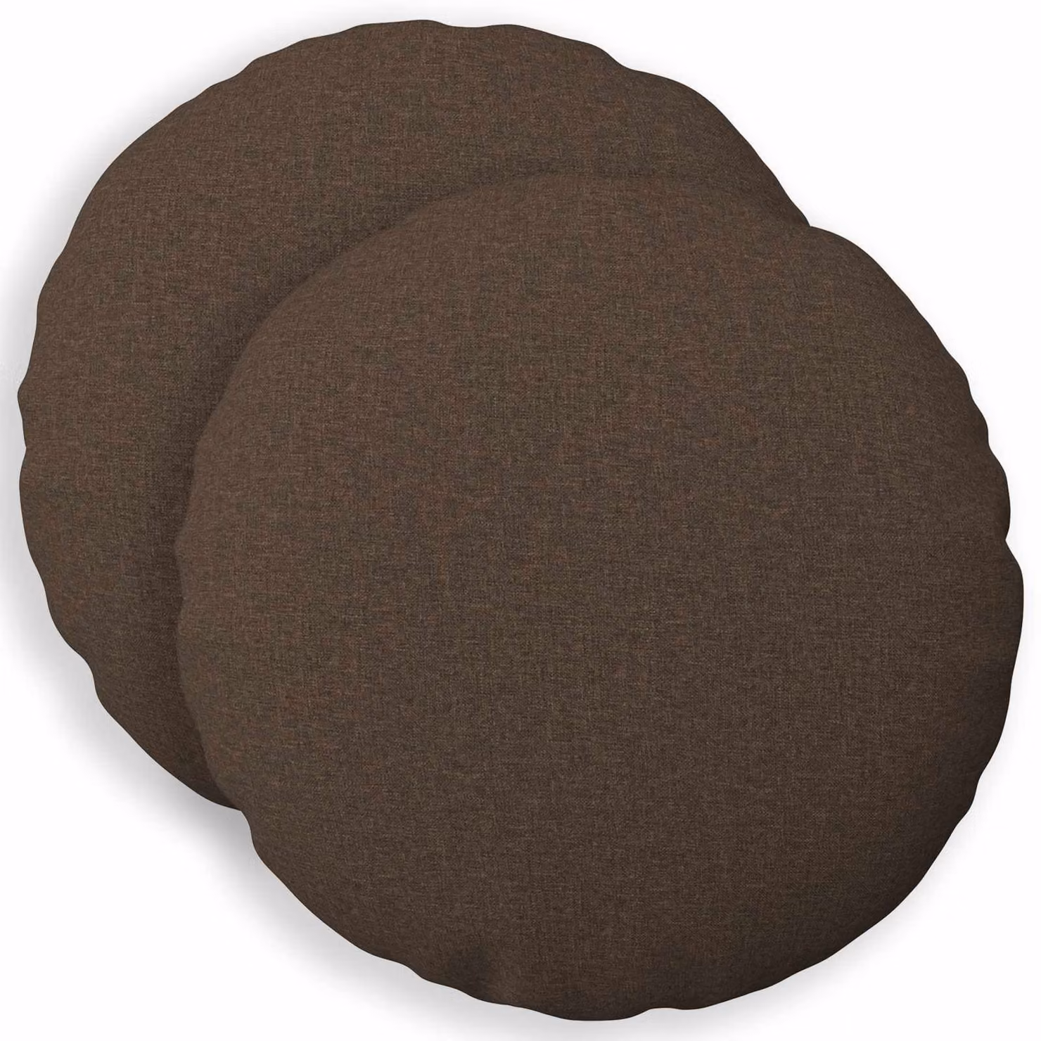 Set di 2 cuscini rotondi HEERLEN vidaXL in tessuto, colore tortora, diametro: 40 cm