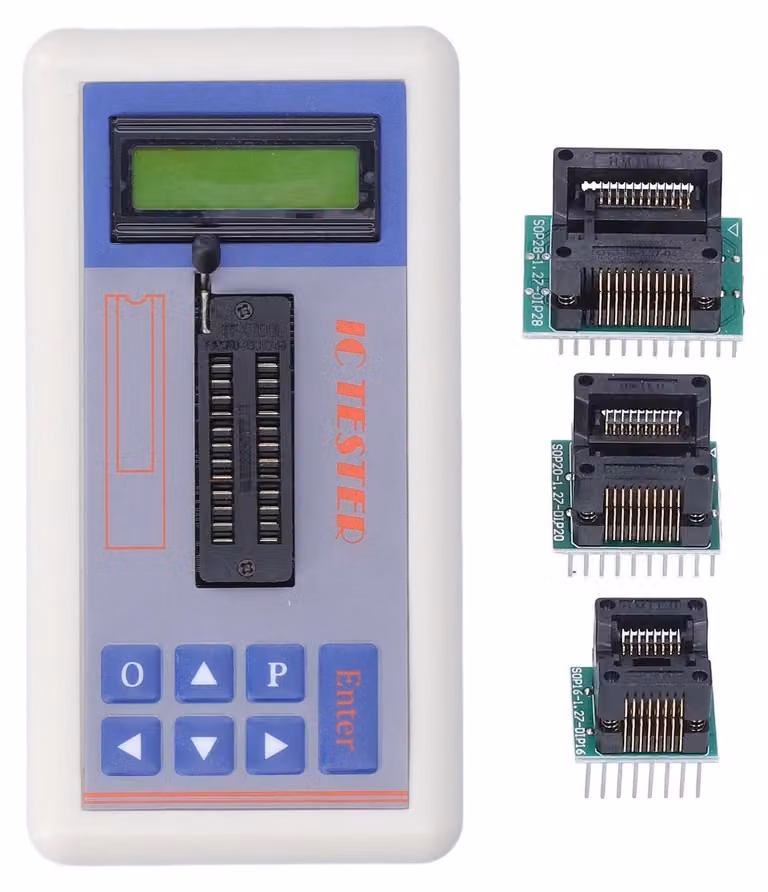 IC-Tester TSH-06F, multifunzione, 5V/3,3V/AUTO, con morsetti