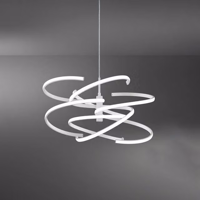 Sospensione Moderna Nest Metallo Bianco Led 80W Dimmerabile Ip20