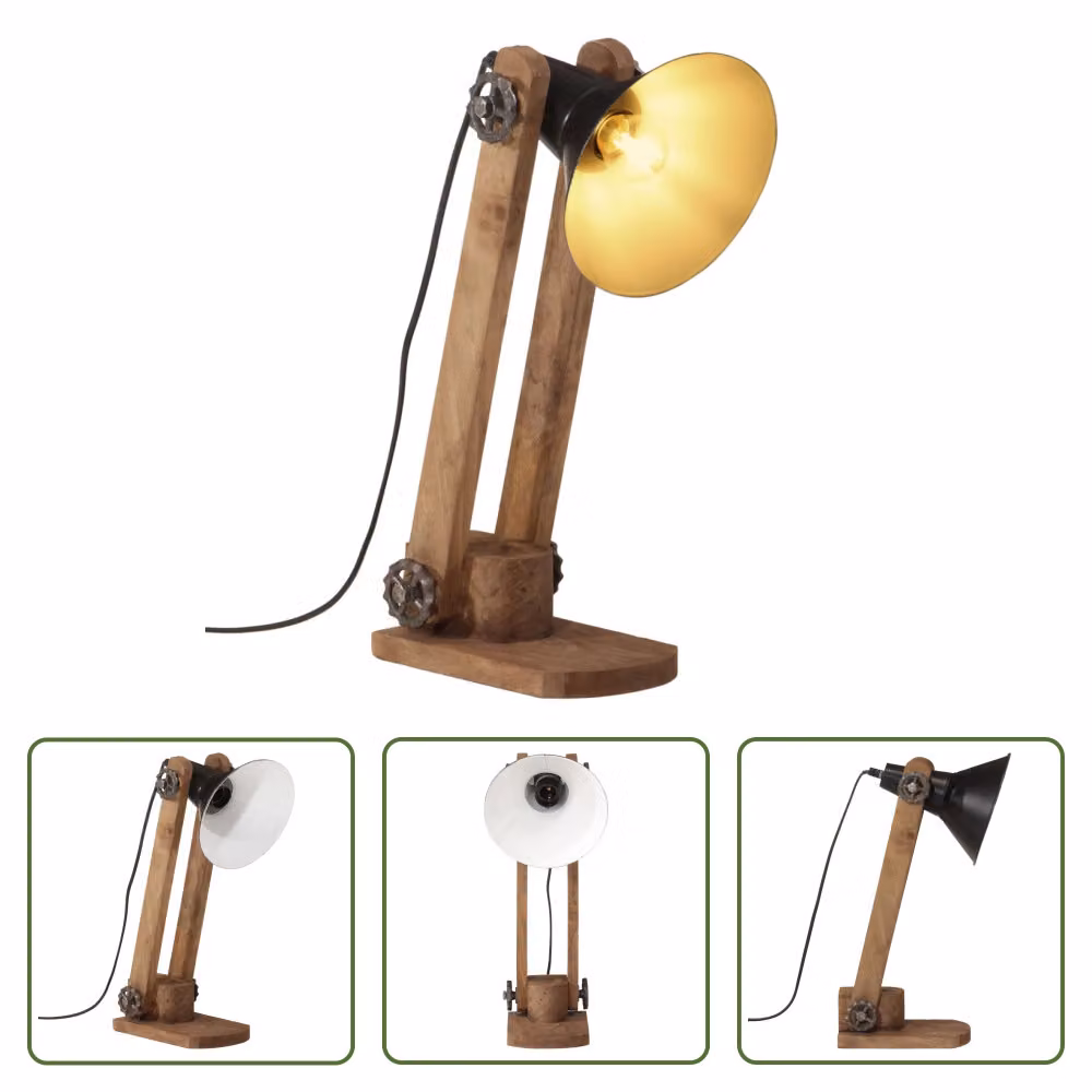 The Living Store Lampada da scrivania 25 W Nero 23x13x52 cm E27