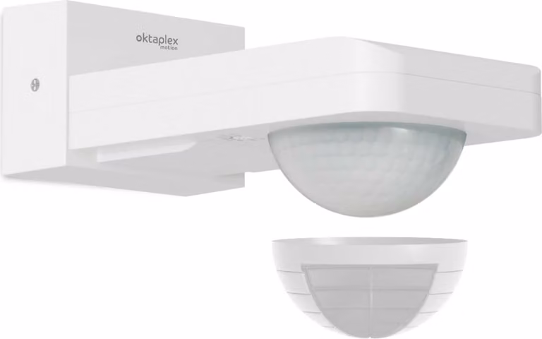 Rilevatore di movimento Oktaplex a soffitto e a parete con sensore a infrarossi permanente e funzionale, bianco